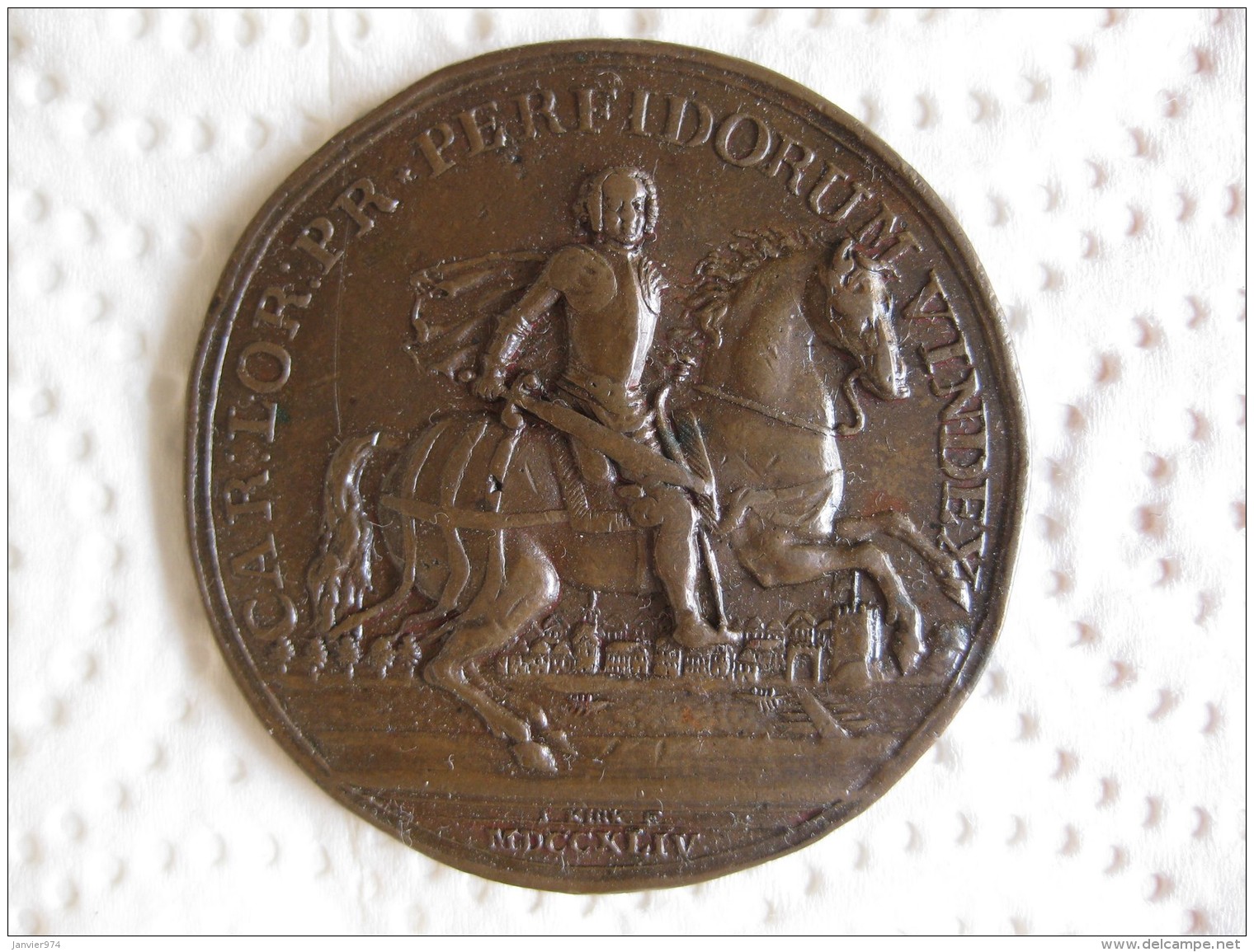 Autriche Médaille Charles-Alexandre De Lorraine, La Prise De Prague, 1744 - Autres & Non Classés