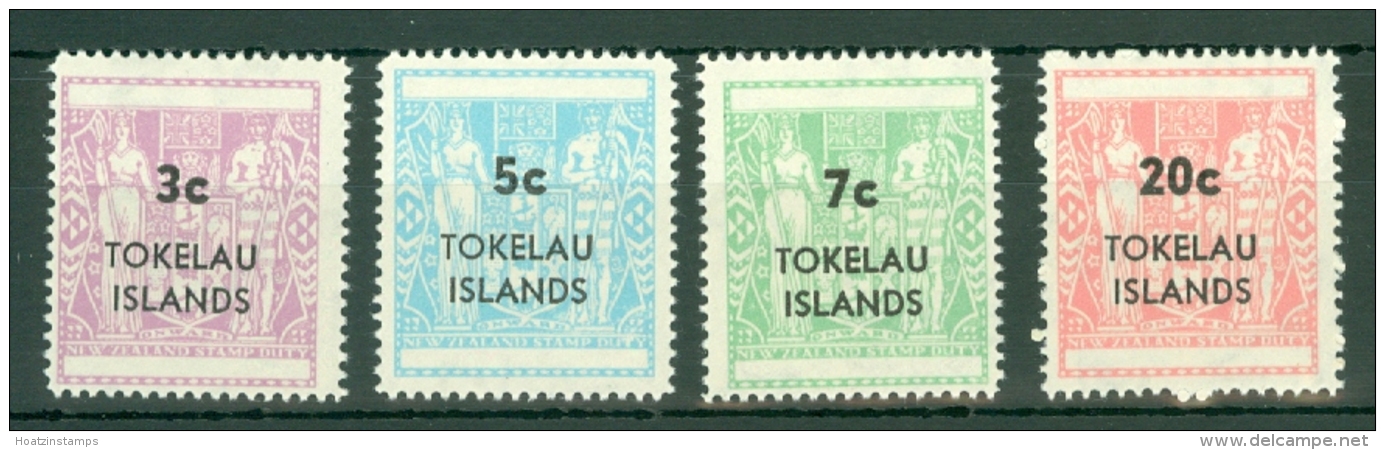 Tokelau Islands: 1967/68   Postal Fiscal Decimal Currency - Surcharge Set   SG12-15     MH - Tokelau