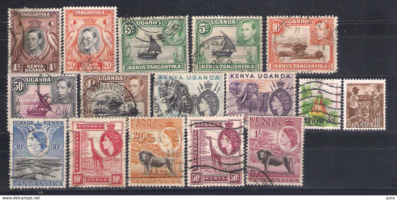 Lot 146 Kenia, Uganda, Tanganyika 1935/59  16 Different - Kenya, Oeganda & Tanganyika