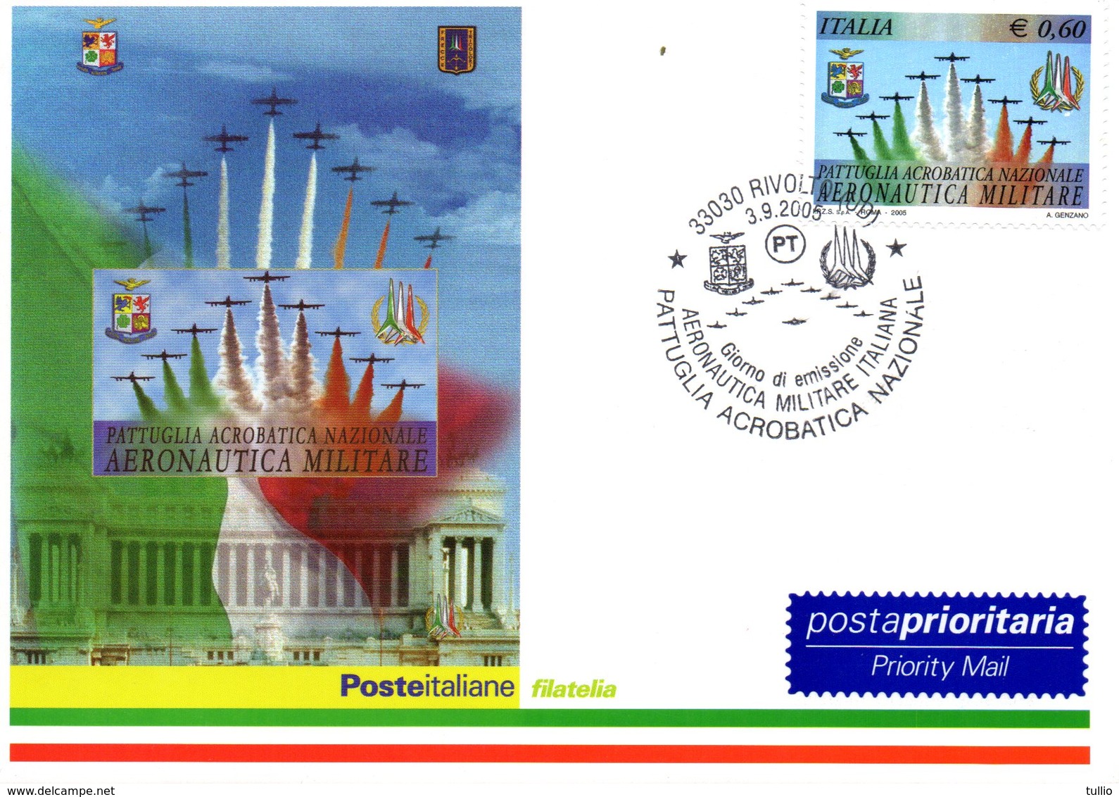 ITALIA 2005 FRECCE TRICOLORI FIRST DAY CARD - FDC