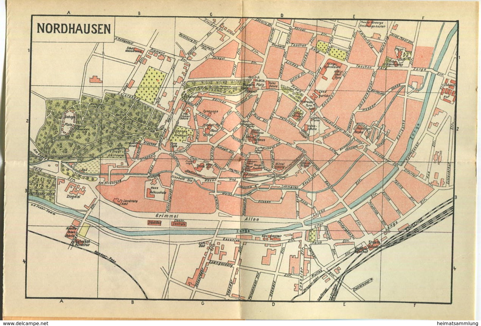 Miniatur-Bibliothek Nr. 938 - Reiseführer Nordhausen Am Harz Und Umgebung Mit Einem Plan - 8cm X 12cm - 54 Seiten Ca. 19 - Autres & Non Classés