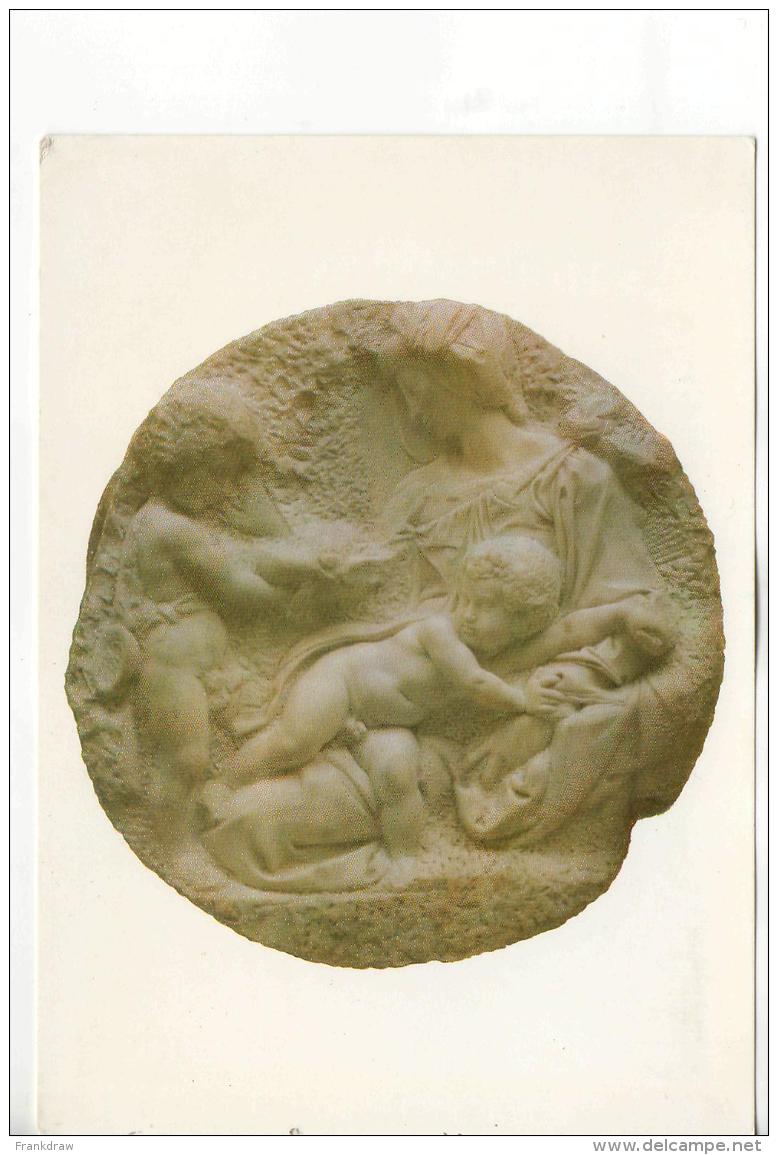 Postcard - Art - Michelangelo Buonarroti - Madonna &amp; Child With The Infant St. John - Unused Very Good - Ohne Zuordnung