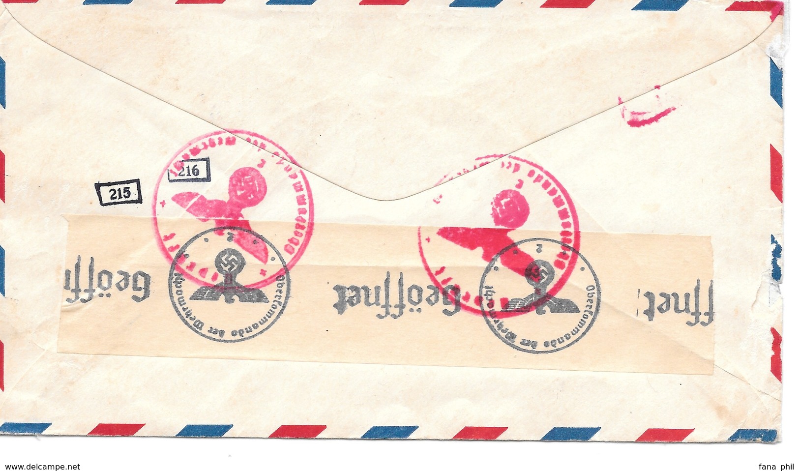 PANAM WW2 - 1941 - FAM-18 US Clipper Airmail Postal Stationery To NETHERLANDS Via Transatlantic Route German Censor E - Avions