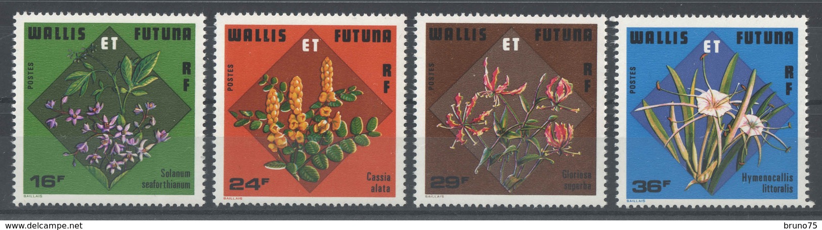 Wallis-et-Futuna - YT 213-216 ** - 1978 - Flore - Fleurs - Unused Stamps