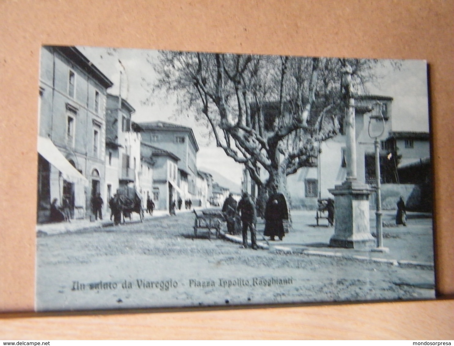 MONDOSORPRESA, VIAREGGIO, PIAZZA IPPOLITO RAGGHIANTI, ANIMATA  VIAGGIATA 1909 - Viareggio