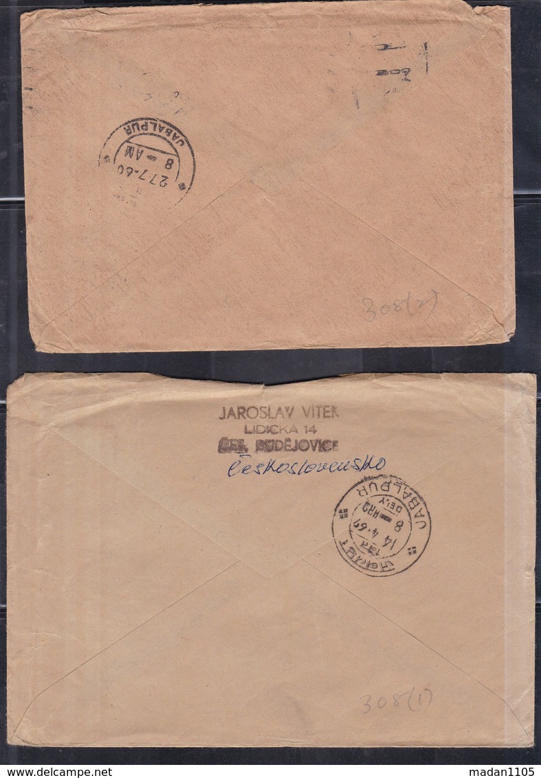 CZECHOSLOVAKIA, 1979, 4 Different Airmail Covers To India - Omslagen