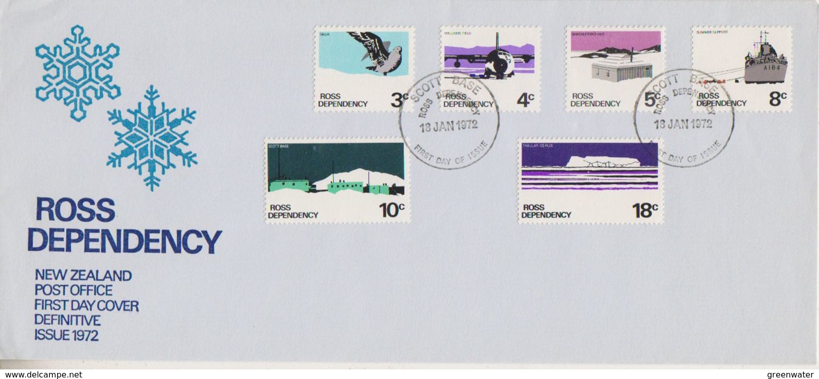 Ros Dependency 1972 Definitives 6v FDC (F7185) - FDC