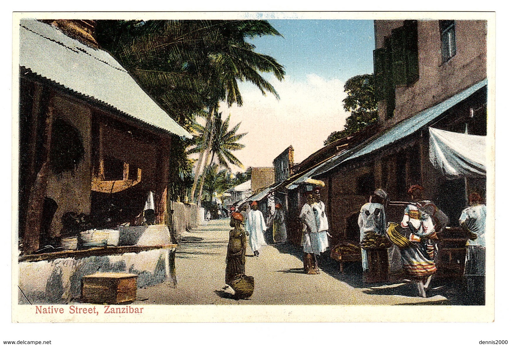 ZANZIBAR - Native Street - Carte Colorisée / Colored Card - Tanzanie