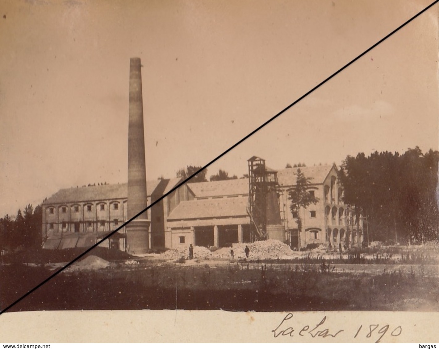 Foto Espana Espagne 1890 Construccion Fabrica Lachar Granada Andalucia Album El Duque De San Pedro De Galatino Azucarera - Lieux