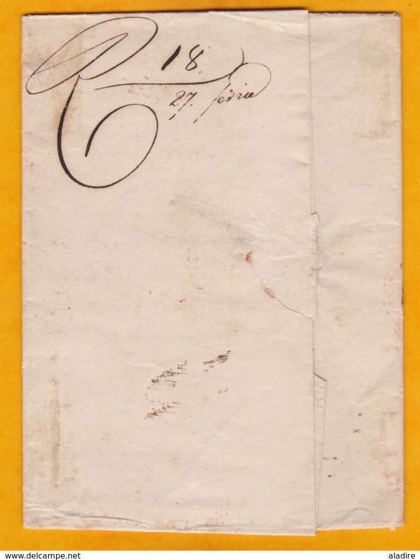 1837 - Lettre Avec Correspondance De Anvers, Belgique Vers Paris, France - B4R - Cachet D'entrée, Très Belle Taxe - 1830-1849 (Belgique Indépendante)