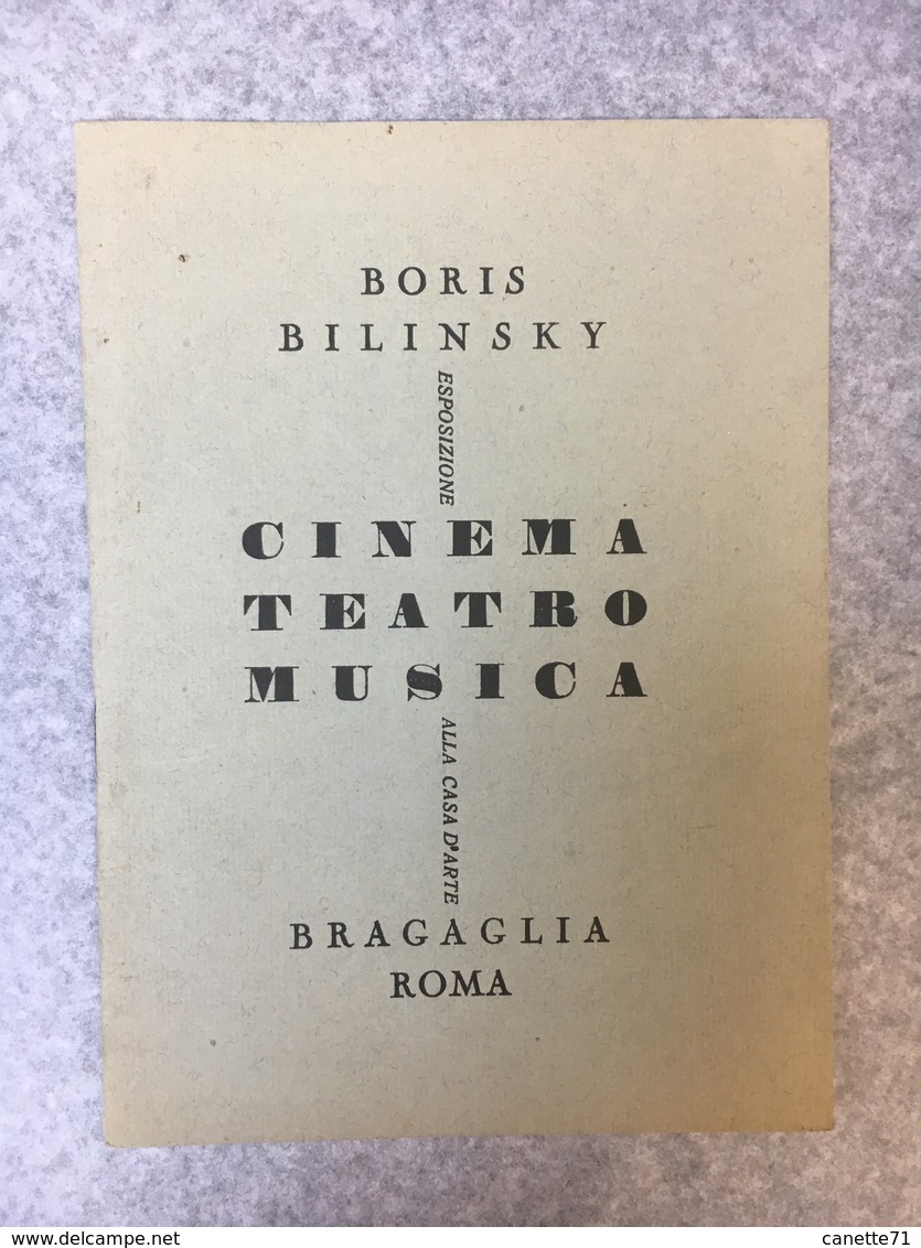 Cinema Teatro Musica Boris Bilinsky Bragaglia Roma - Programmi