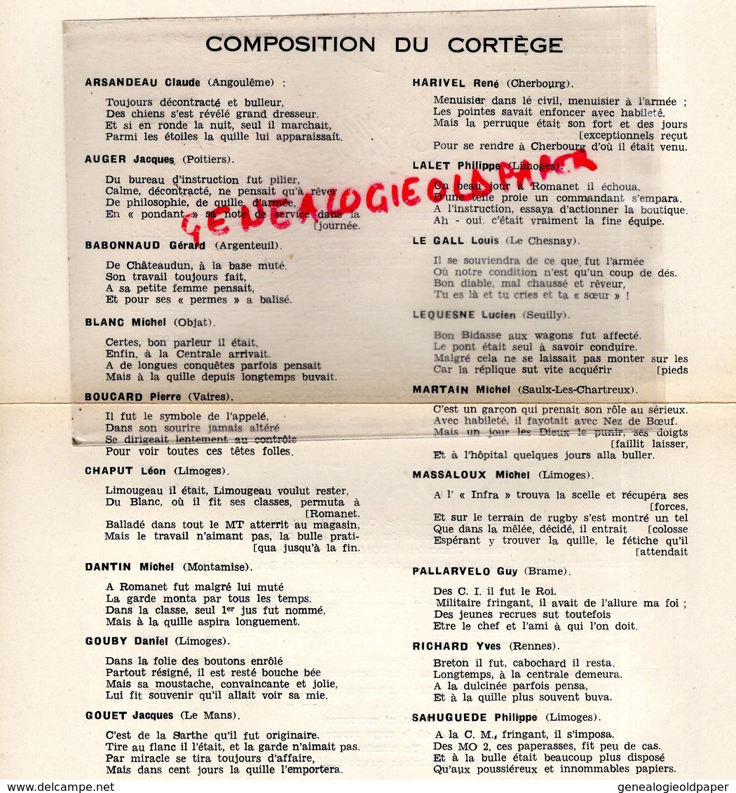 87- LIMOGES- FAIRE PART DECES SPORTING ROMANET- GRAND SEMINAIRE POUR COMBATTANTS DES LITRES-BARON DANZUNCENT - Décès