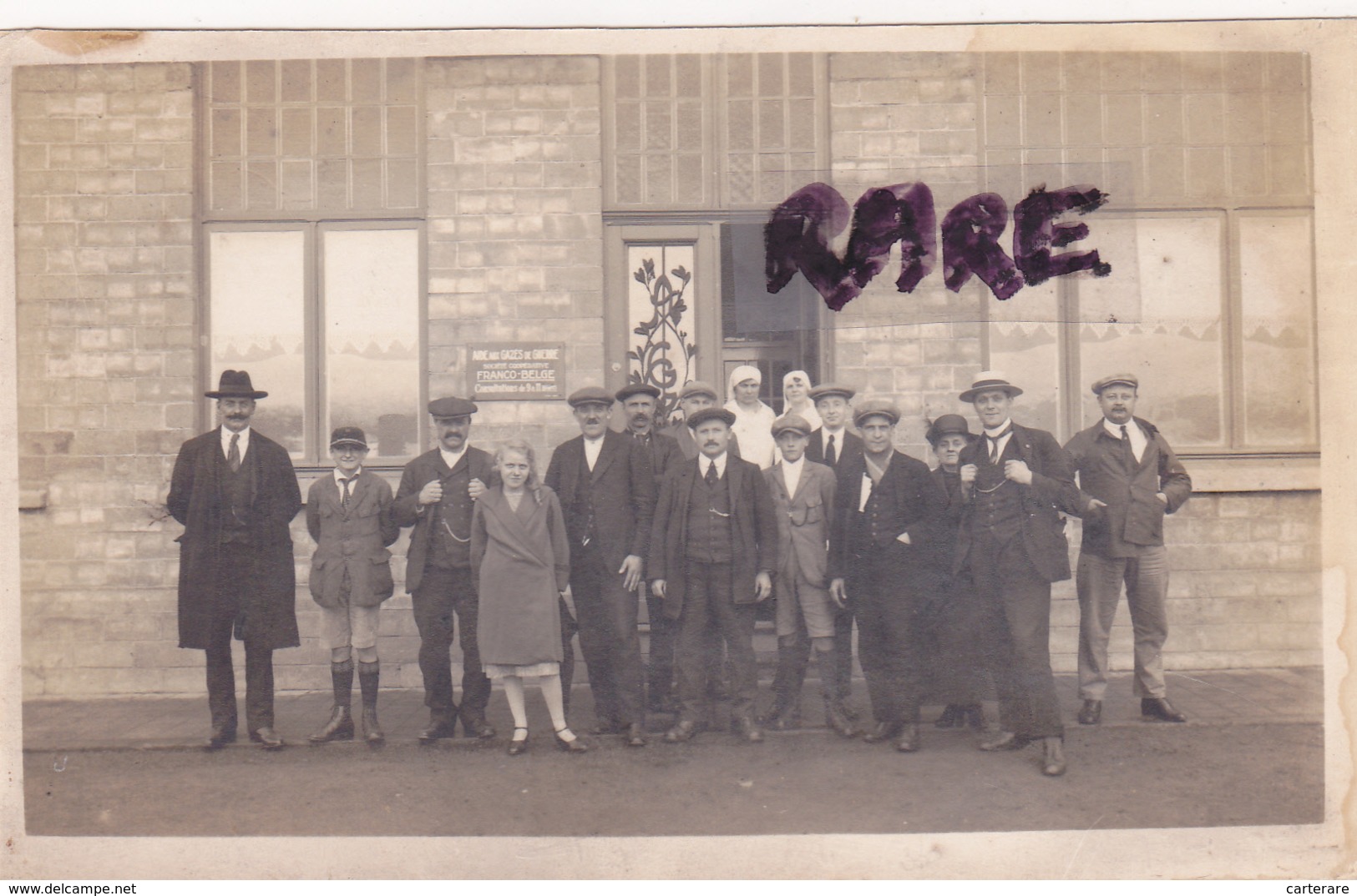 CARTE PHOTO,BELGIQUE,BELGIUM,BELGIEN,BELGIE,BELGICA,FLANDERN,ACCORD MILITAIRE FRANCO BELGE 1920,aide Aux Gazés De Guerre - Bierbeek
