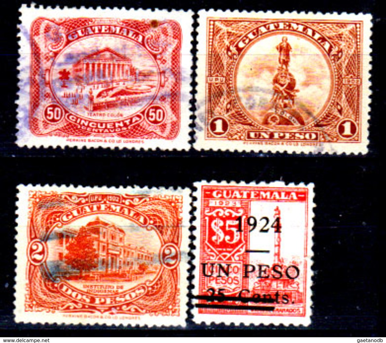 Guatemala-0091 - Emissione 1924 (+/o) Hinged/Used - - Guatemala