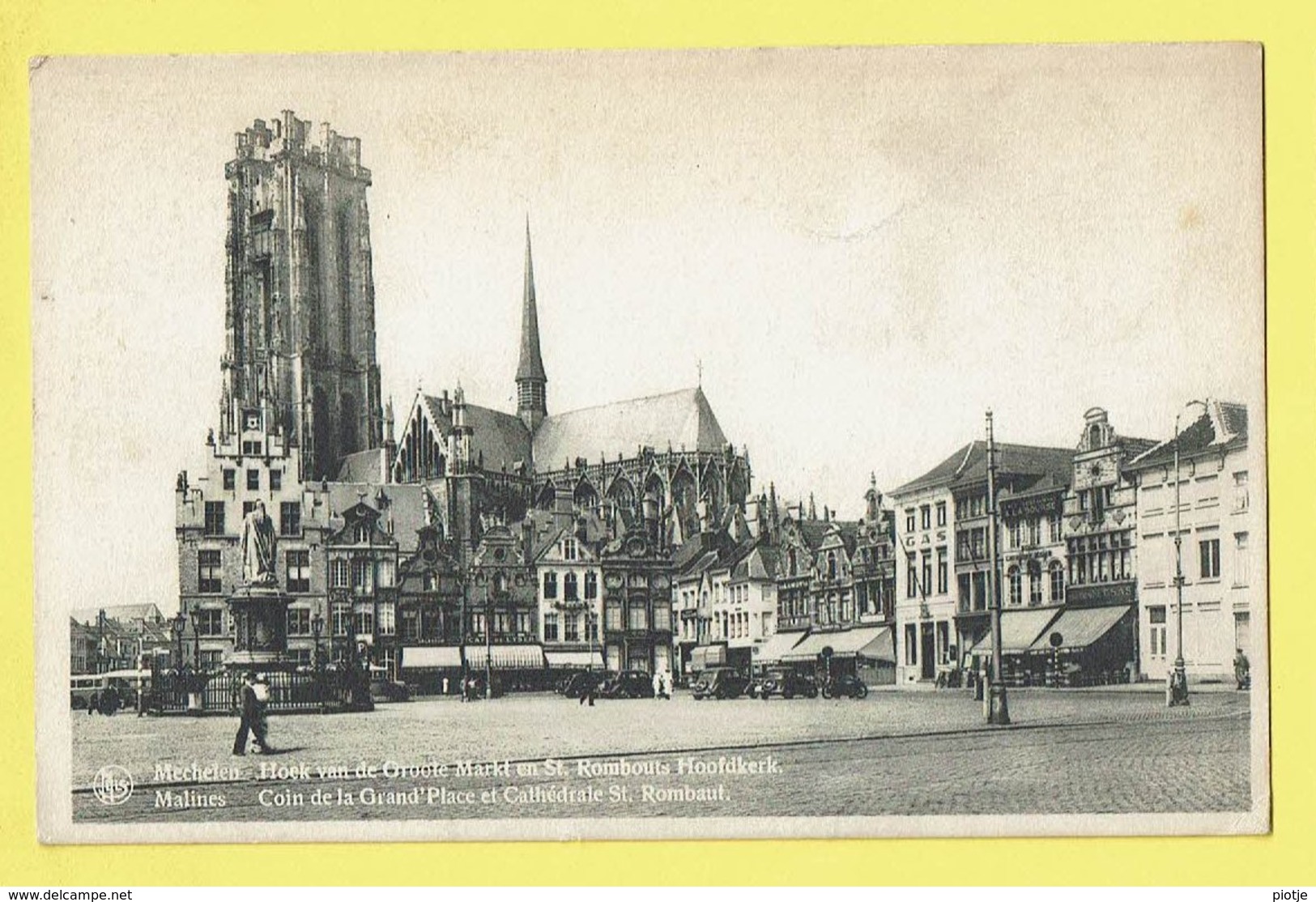 * Mechelen - Malines (Antwerpen) * (Nels, Ern Thill) Hoek Grote Markt Et Sint Rombouts Kerk, Cathédrale, Grand'Place - Malines