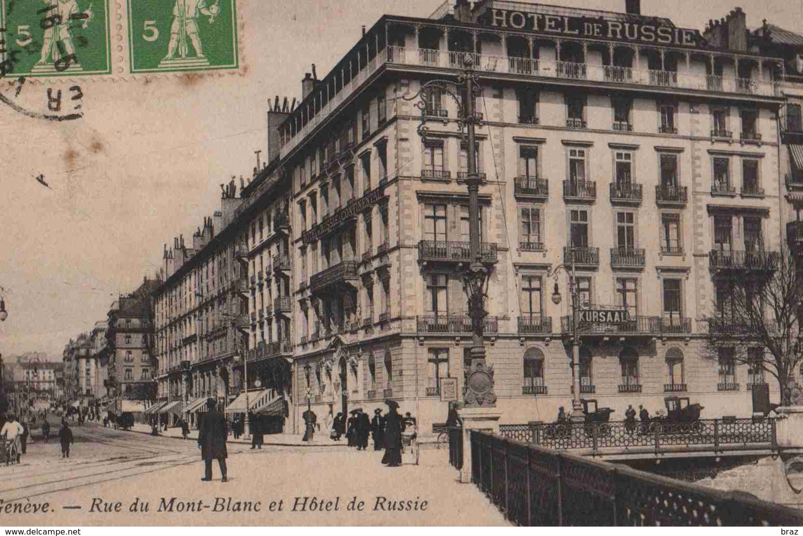 CPA Suisse Genève  Rue Du Mont Blanc Hotel De Russie - Genève