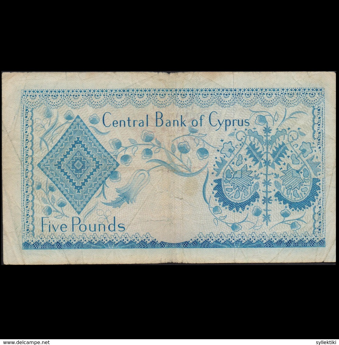 CYPRUS 1969 FIVE POUNDS BANKNOTE F - Chypre