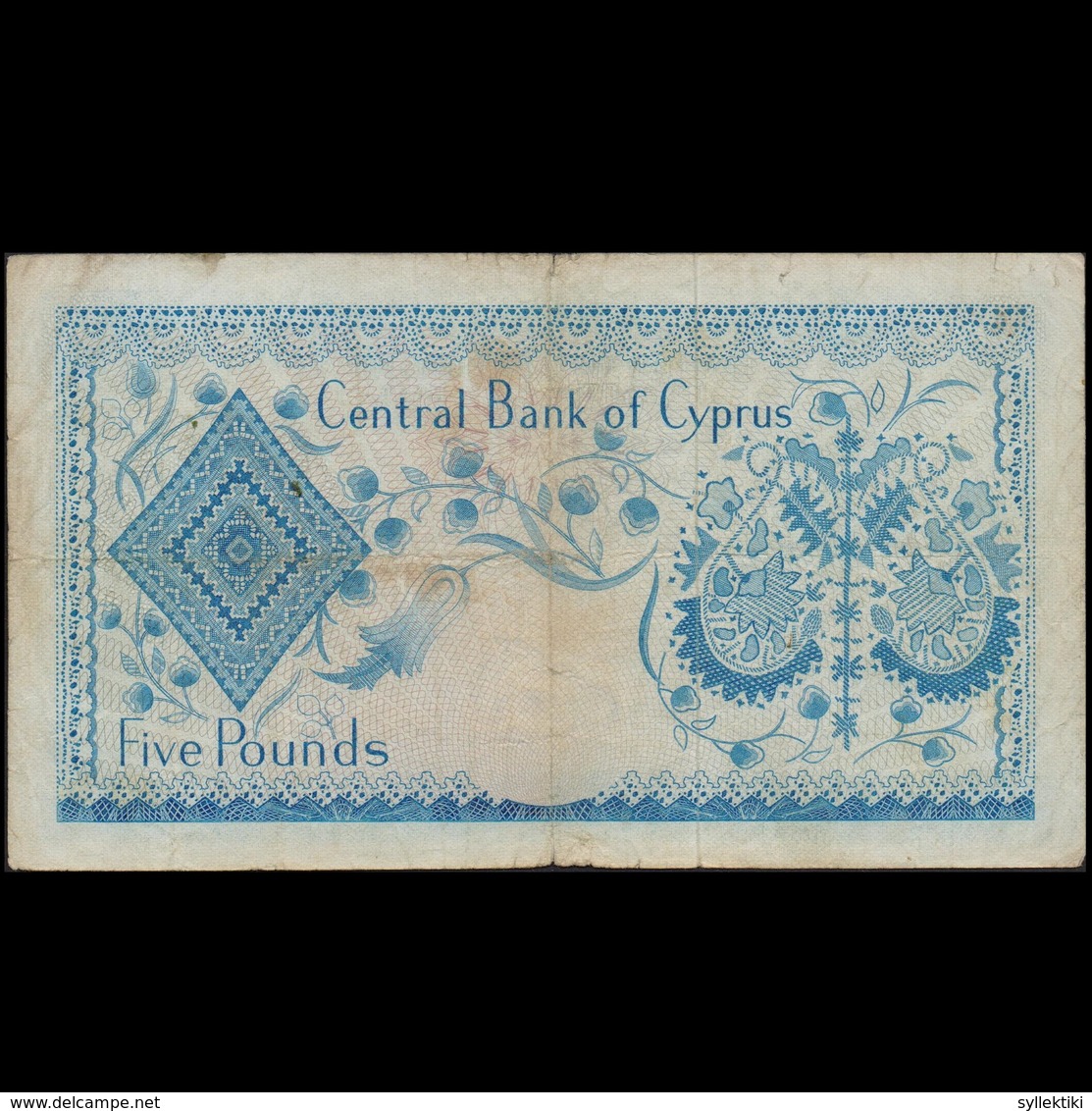 CYPRUS 1969 FIVE POUNDS BANKNOTE F+ - Cyprus