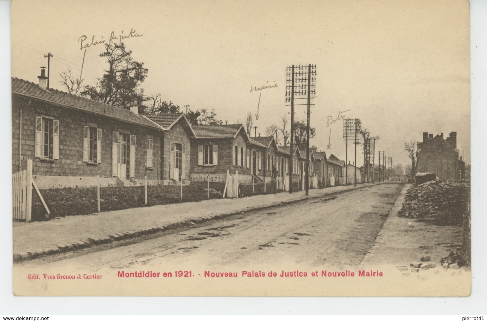 MONTDIDIER En 1921 - Nouveau Palais De Justice Et Nouvelle Mairie - Montdidier