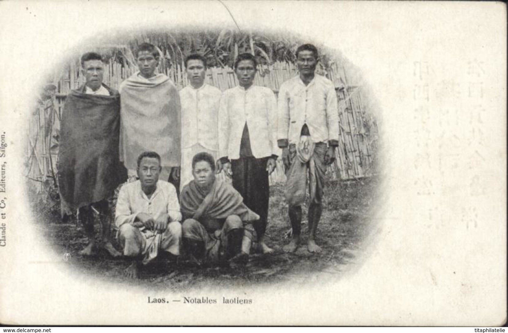 CPA Précurseur LAOS Notables Laotien Claude Et Co éditeur à Saïgon Indochine Indo-Chine Indo Chine - Laos