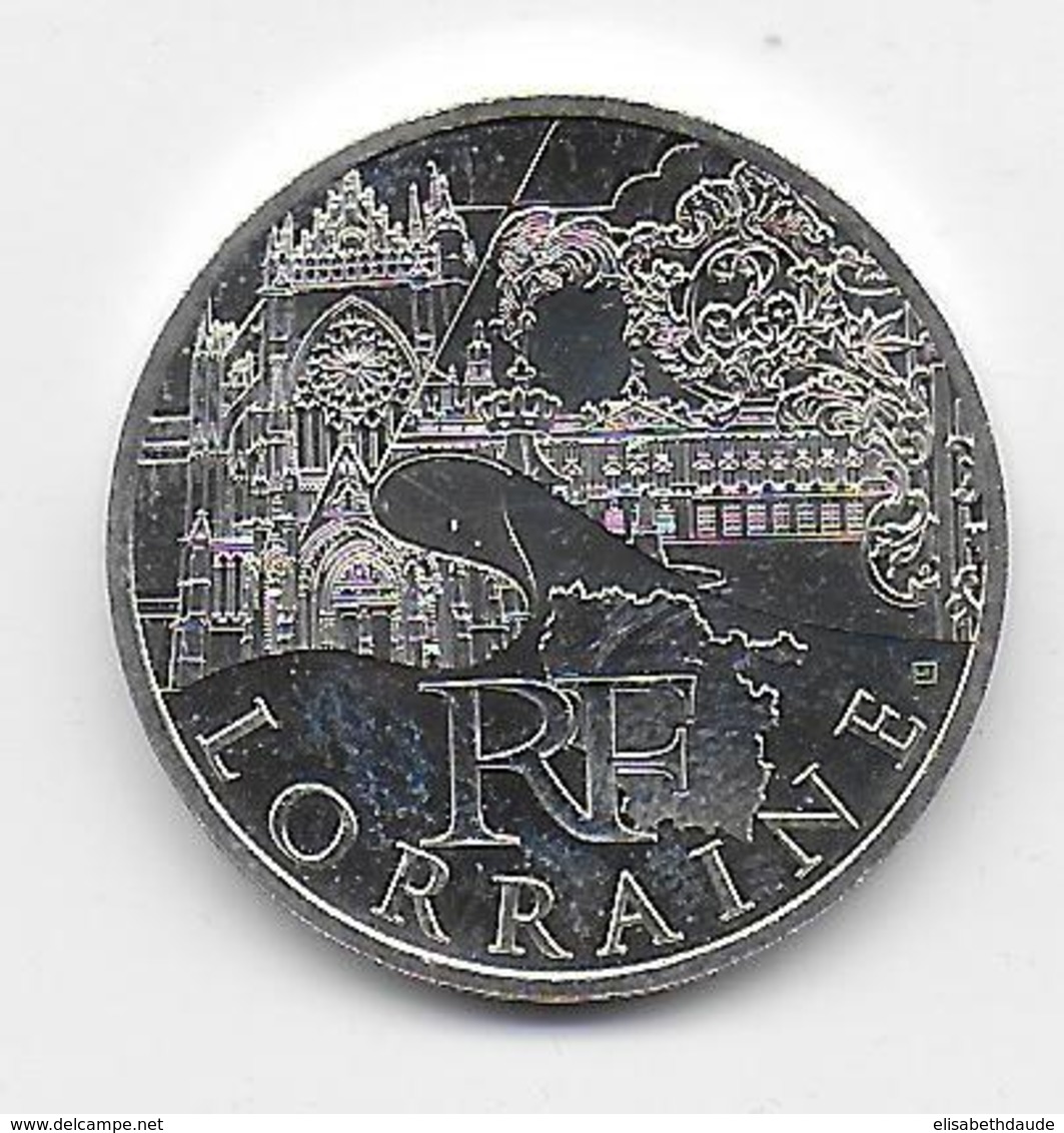 2011 - 10 EURO Des REGIONS  ARGENT - LORRAINE - NON CIRCULEE - France