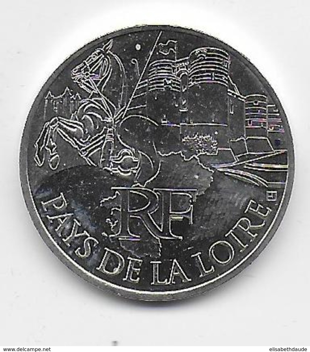 2011 - 10 EURO Des REGIONS  ARGENT - PAYS DE LA LOIRE - NON CIRCULEE - Francia