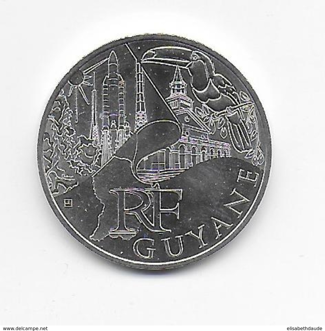 2011 - 10 EURO Des REGIONS  ARGENT - GUYANE - NON CIRCULEE - Francia