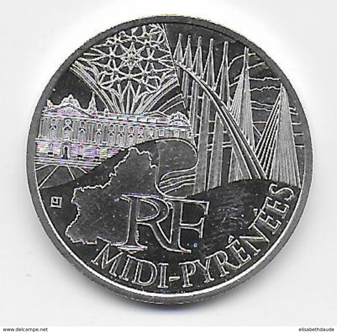 2011 - 10 EURO Des REGIONS  ARGENT - MIDI PYRENEES - NON CIRCULEE - France