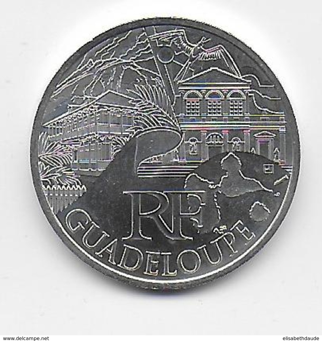 2011 - 10 EURO Des REGIONS  ARGENT - GUADELOUPE - NON CIRCULEE - France