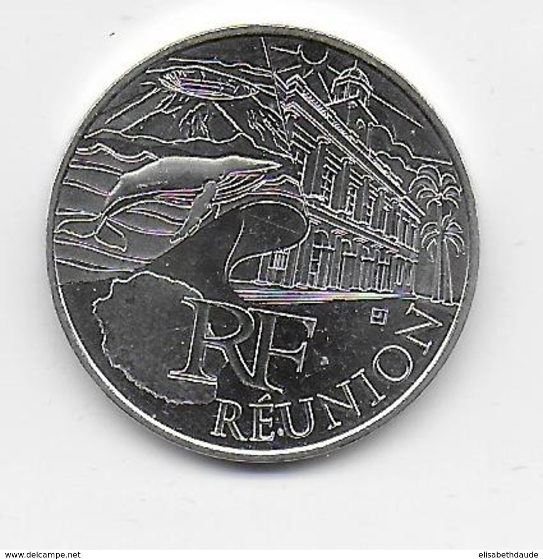 2011 - 10 EURO Des REGIONS  ARGENT - REUNION - NON CIRCULEE - Frankrijk