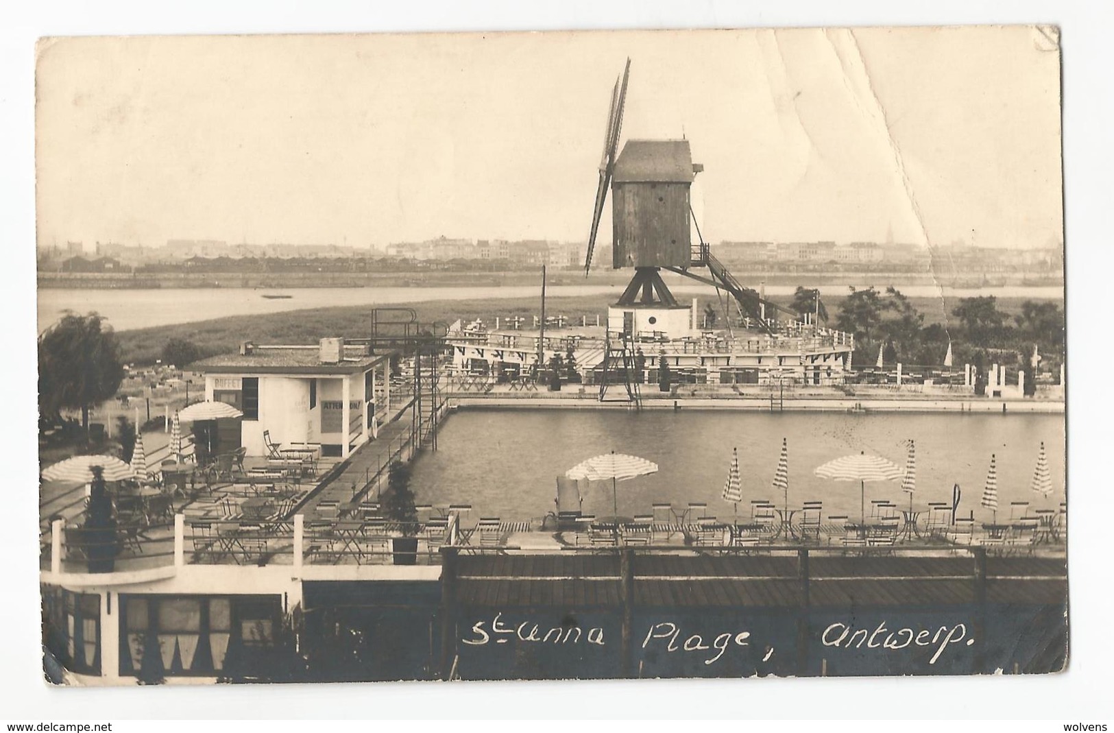 Antwerpen St Anna Plage Windmolen Oude Postkaart Moulin à Vent Antwerp Anvers - Antwerpen