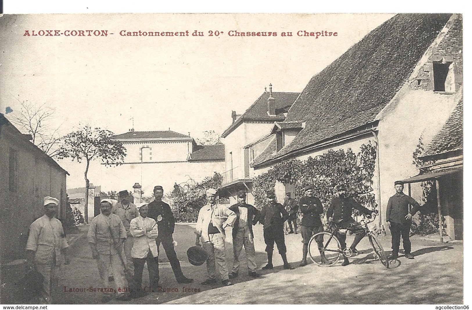 ALOXE-CORTON. CANTONNEMENT DU 20è CHASSEURS AU CHAPITRE - Sonstige & Ohne Zuordnung