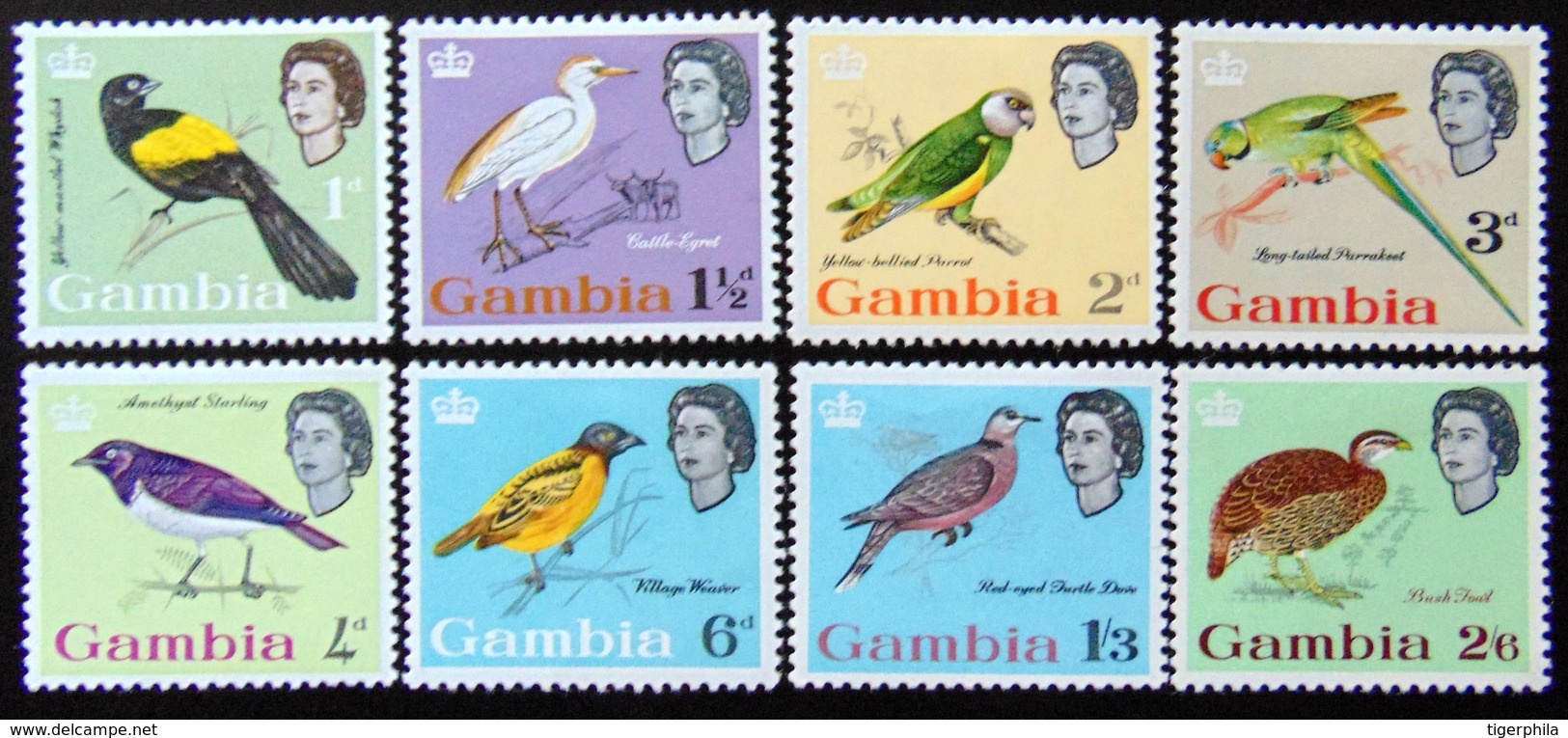 GAMBIA 1963 Birds Set Of 8 MLH - Gambie (...-1964)