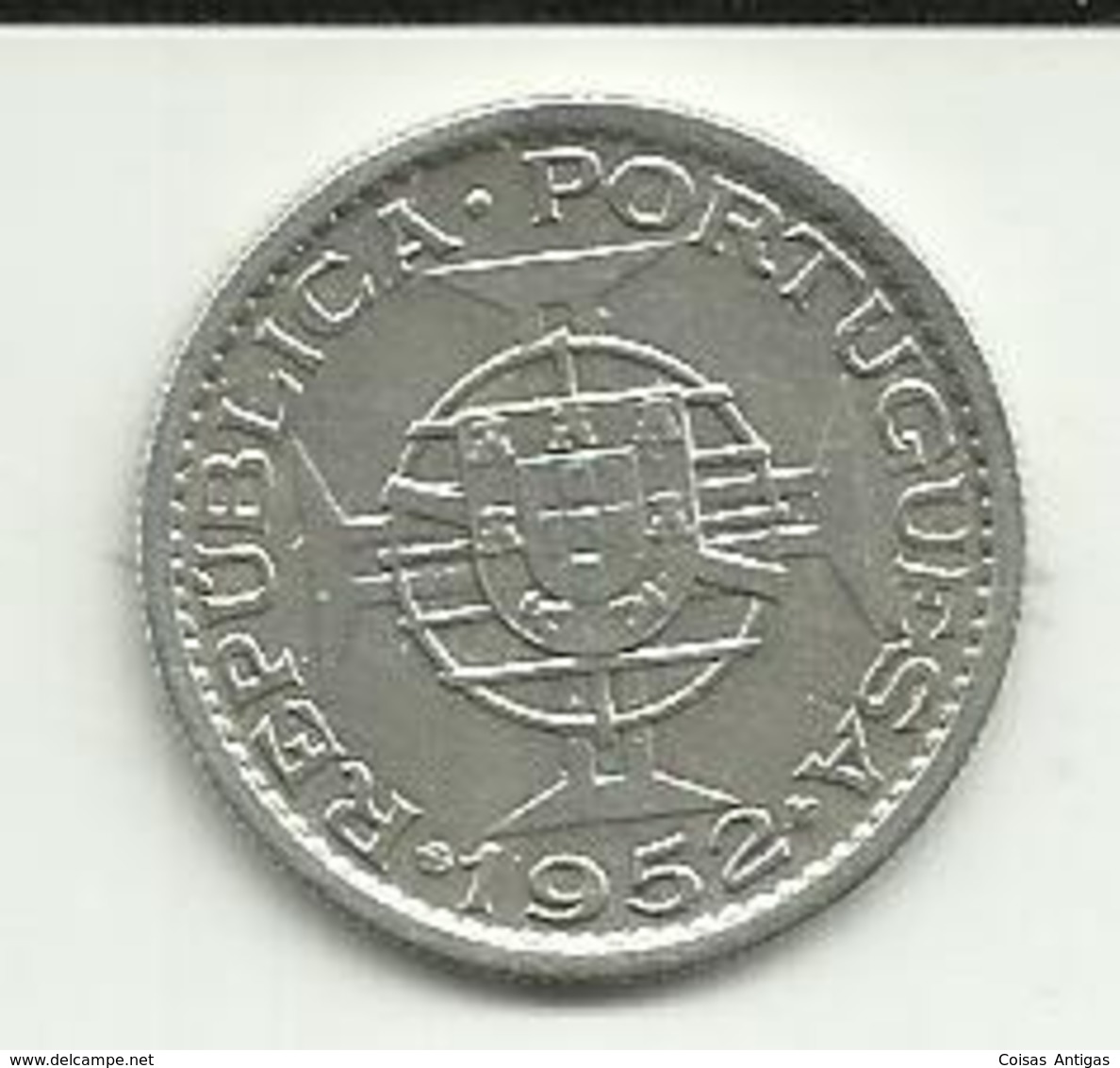 10 Escudos 1952 Moçambique Silver - Mozambique