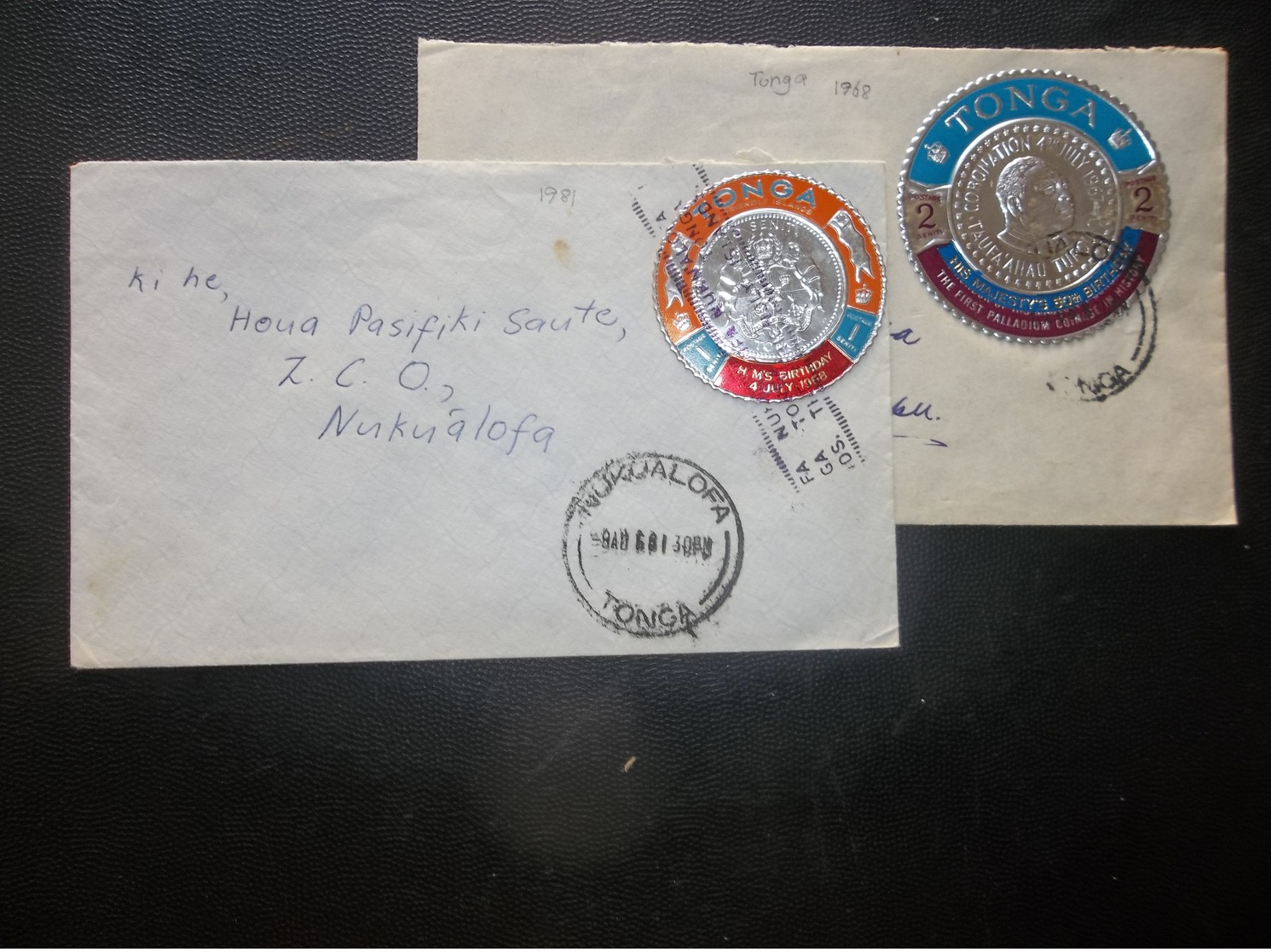 Tonga: 1968 & 1981 Covers To Nukualofa, Etc. (#GE11) - Tonga (...-1970)