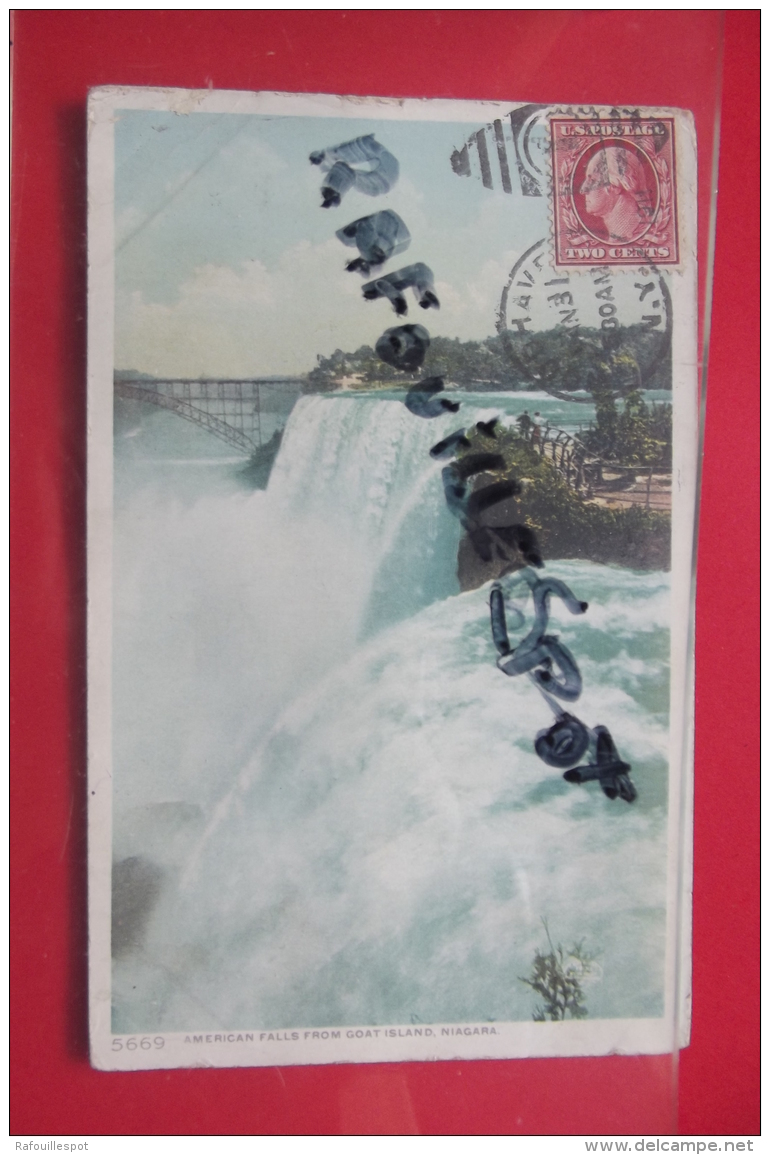 Cp  American Falls From Goat Island Niagara N 5669 - Chutes Du Niagara