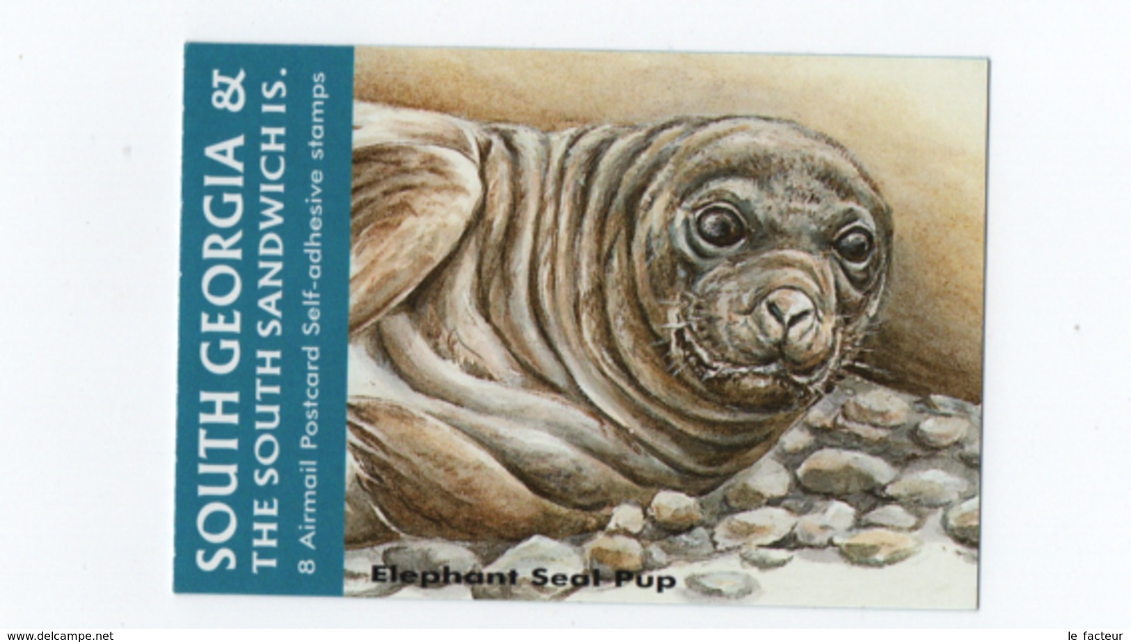 CE16 South Georgia Booklet Elephant Seal Marine Mammal Adhesive - South Georgia