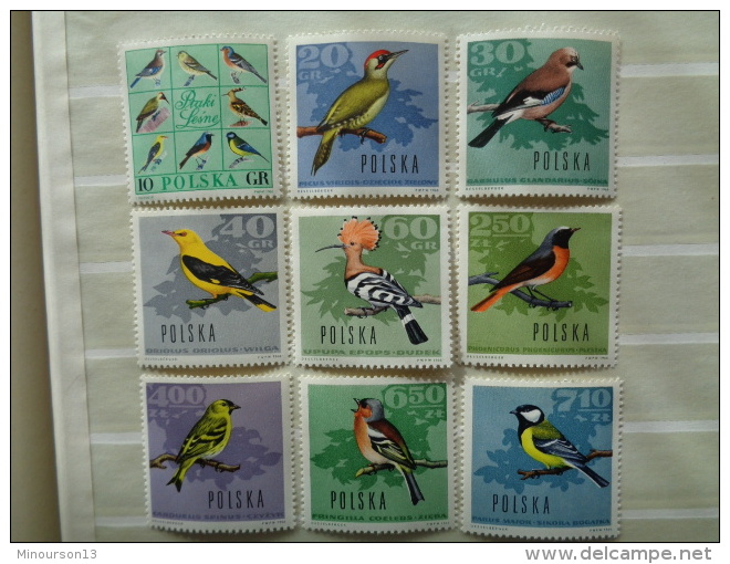 POLOGNE MIC N°  1718 à 1726 ** -  OISEAUX DIVERS - Neufs