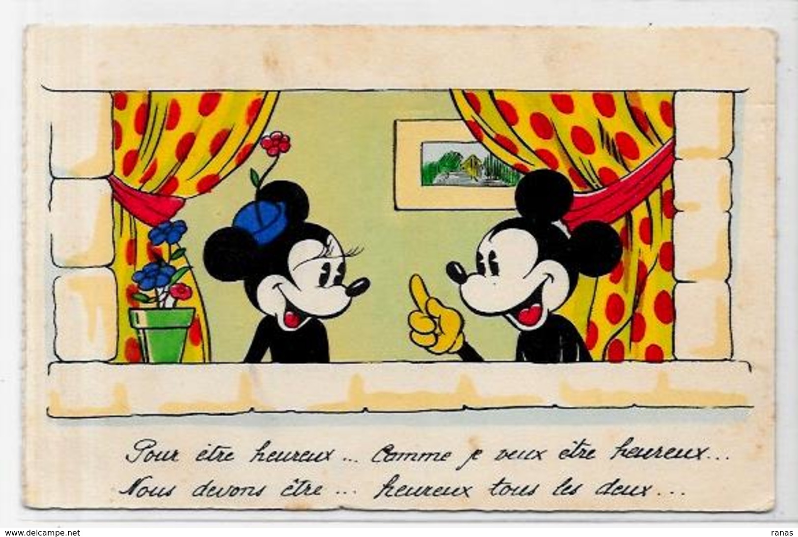 CPA Disney Mickey Mouse écrite Séphériadès - Autres & Non Classés