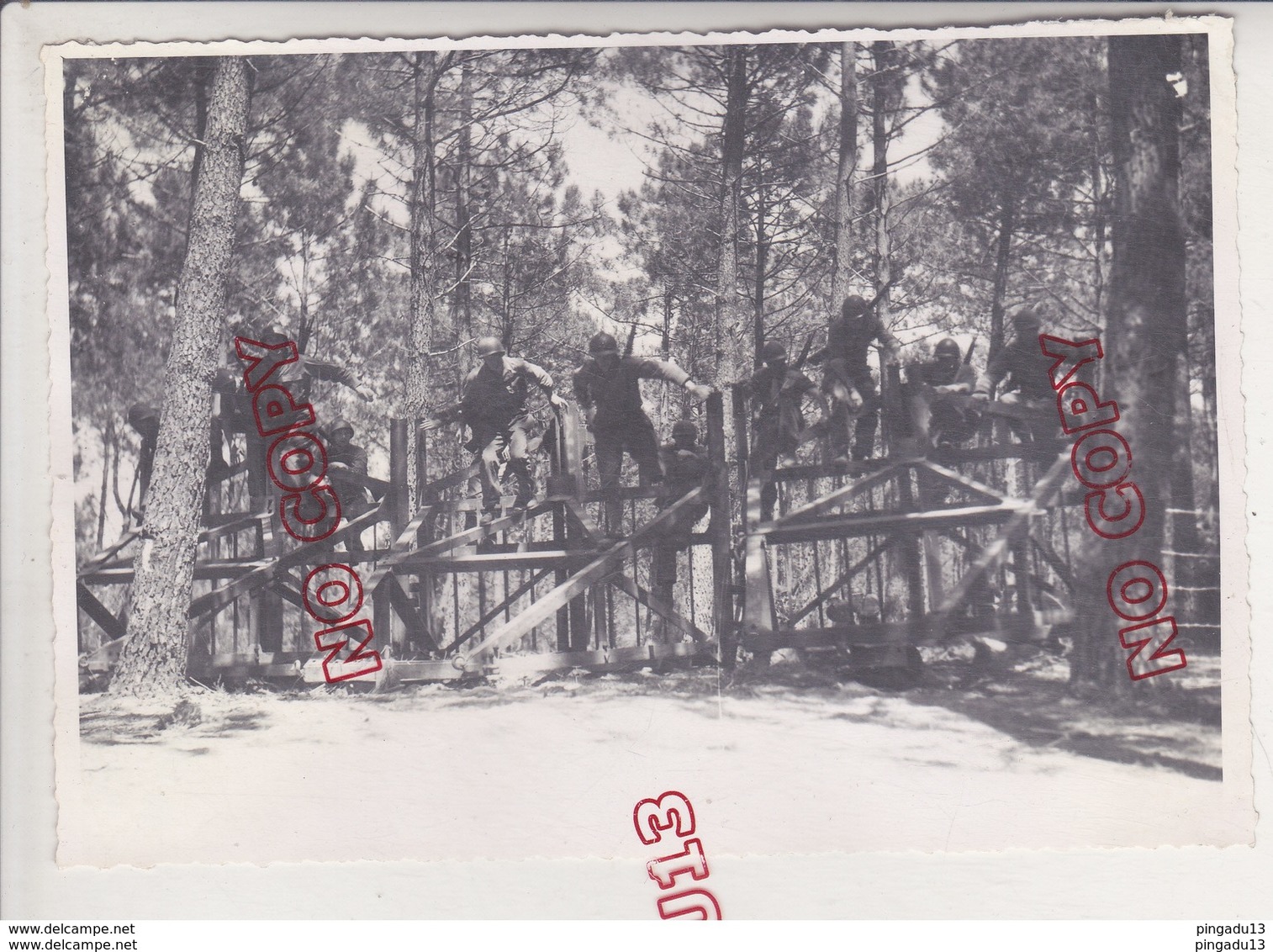 Fixe Landes Ondres Camp Des Pins Ecole De Cadres Militaires Parcours Combattant 2è Obstacle Grilles Anti-char - War, Military