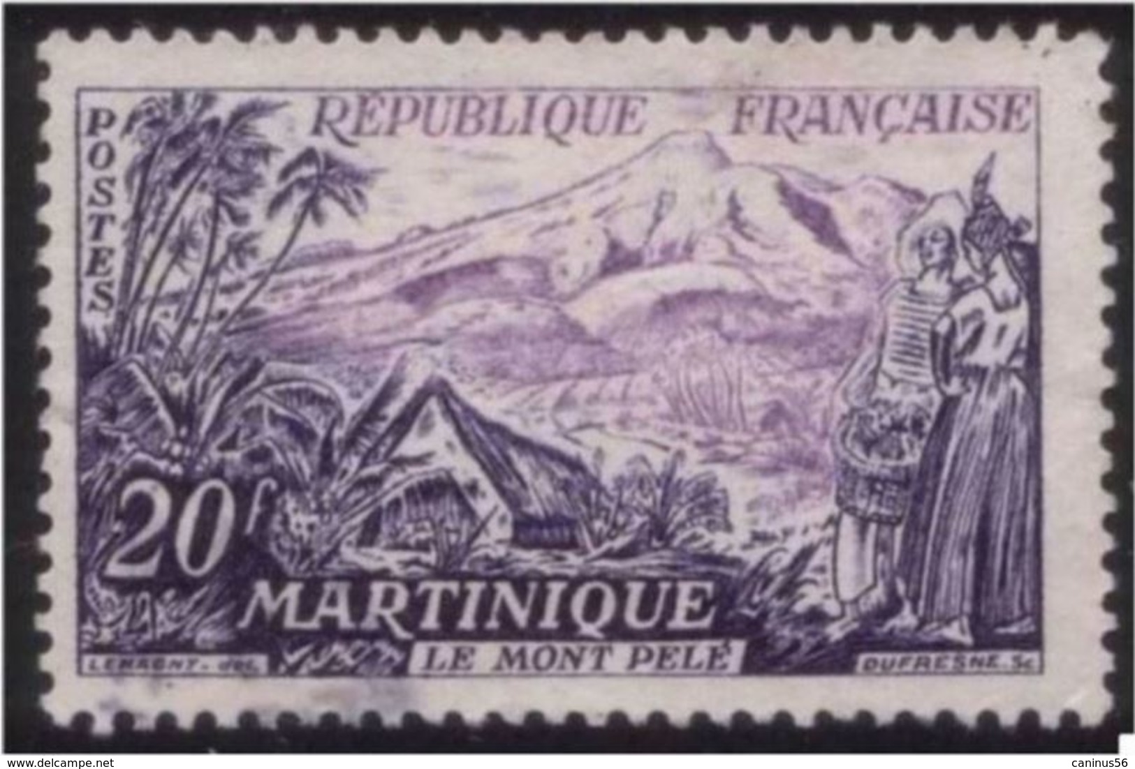 1041 -1955 - Martinique - Le Mont Pelé - Oblitérés