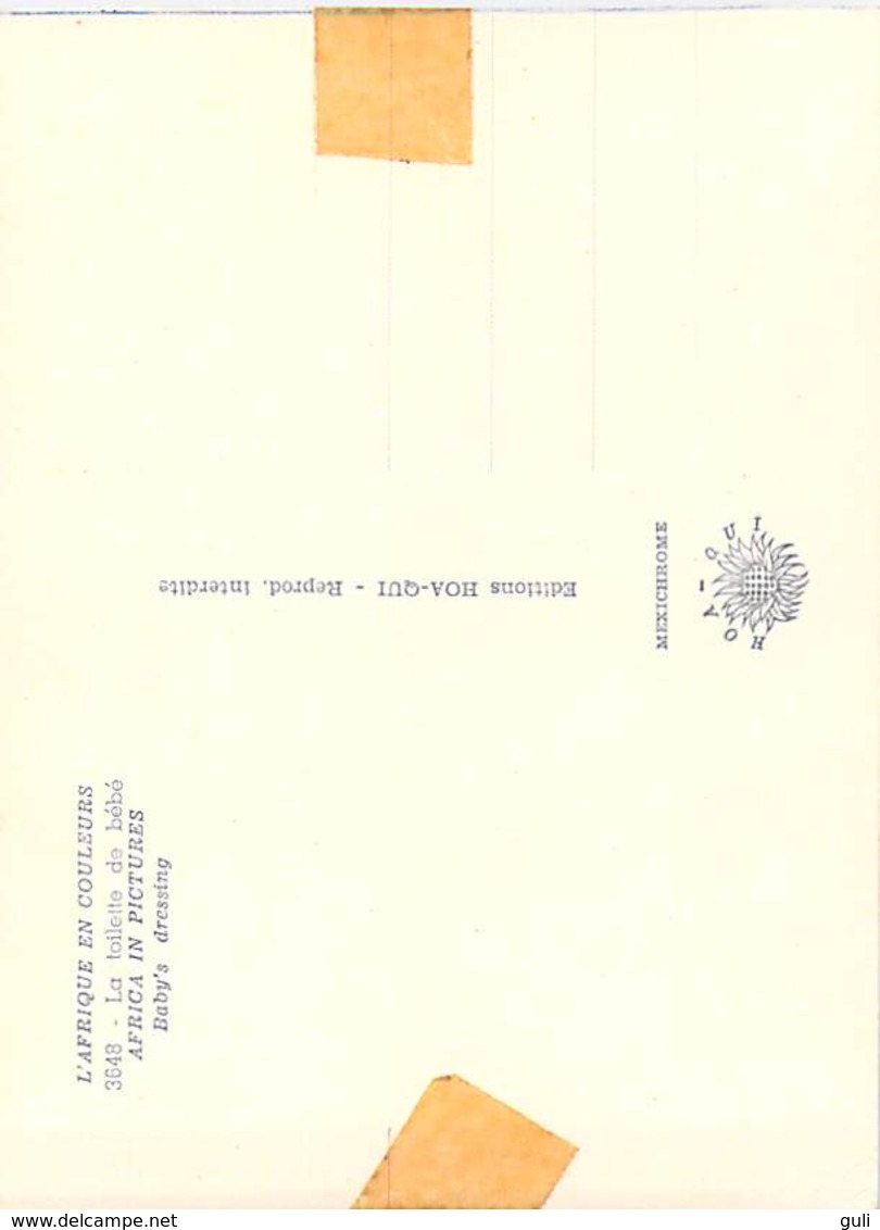 L'Afrique En Couleurs La Toilette De Bébé Baby's Dressing (enfant Bébés Jeune Maman  ) HOA-QUI N°3648 *PRIX FIXE - Non Classés