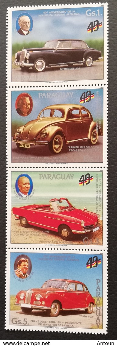 Paraguay 1989 Federal Republic Of Germany ,40th Anniv. - Paraguay