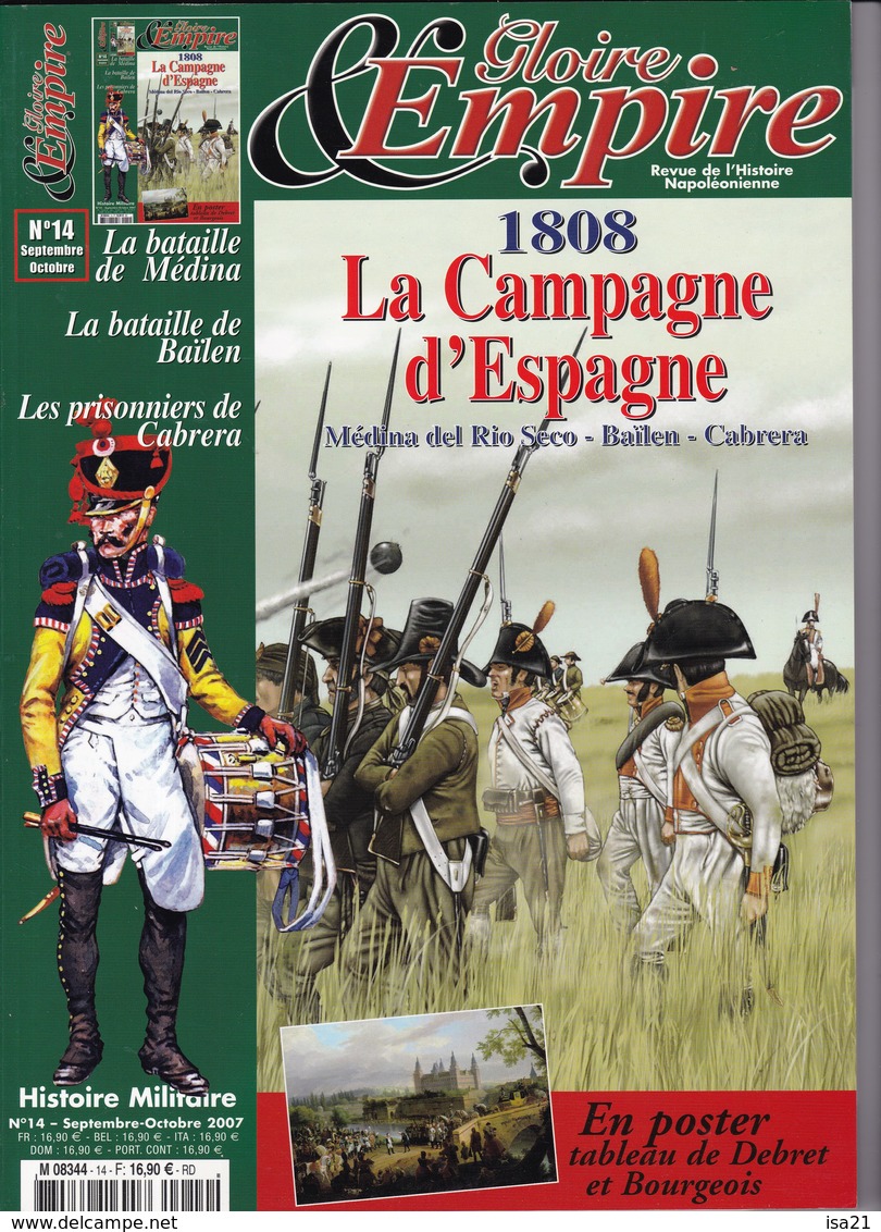 Revue GLOIRE Et EMPIRE N° 14  1808 La Campagne D'Espagne 124 Pages - Histoire