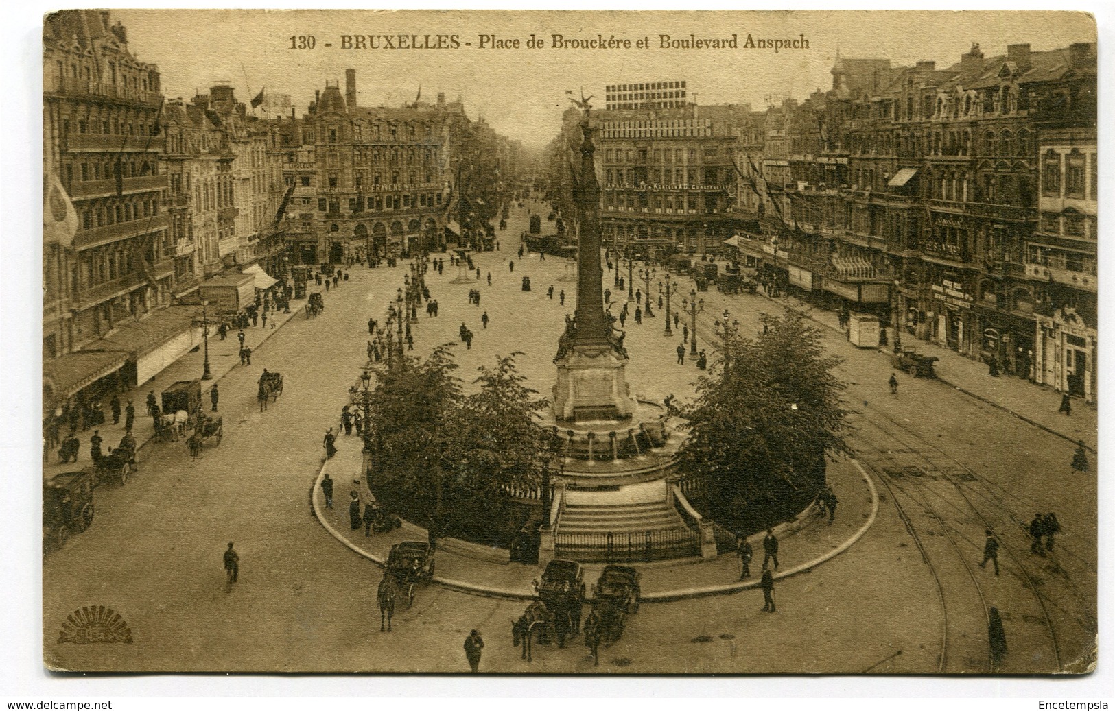 CPA - Carte Postale - Belgique - Bruxelles - Place De Brouckère - 1913 (CP3704) - Marktpleinen, Pleinen