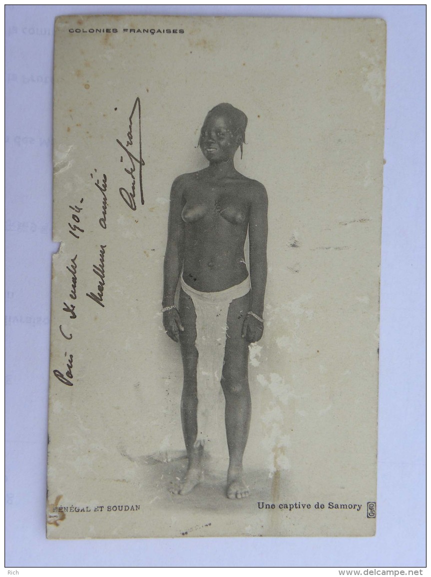 CPA (Afrique) Sénégal Soudan - Nu Ethnique - Colonies Françaises - Une Captive De Samory - Sudan