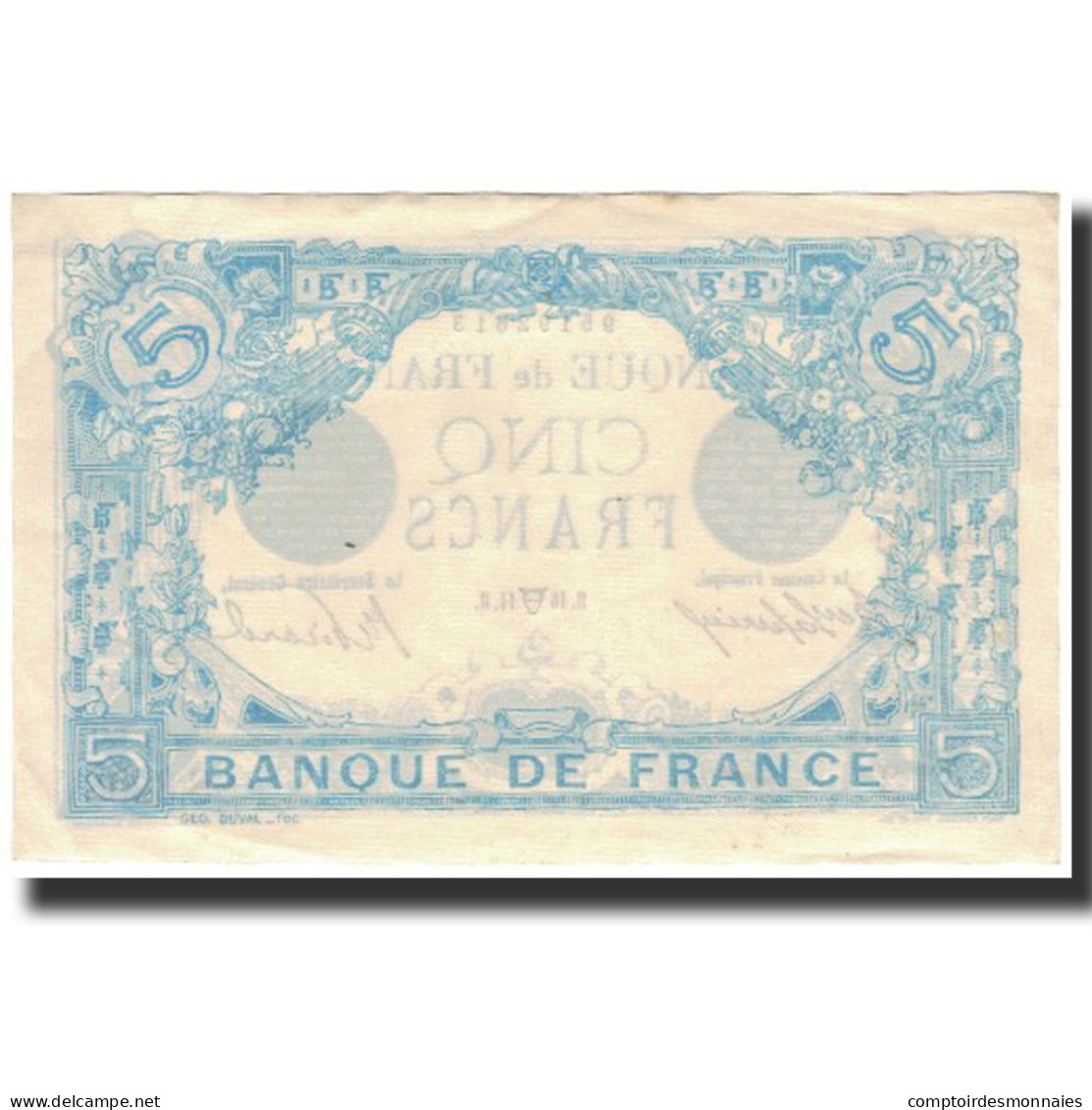 France, 5 Francs, 5 F 1912-1917 ''Bleu'', 1914, SUP, Fayette:2.22, KM:70 - 5 F 1912-1917 ''Bleu''
