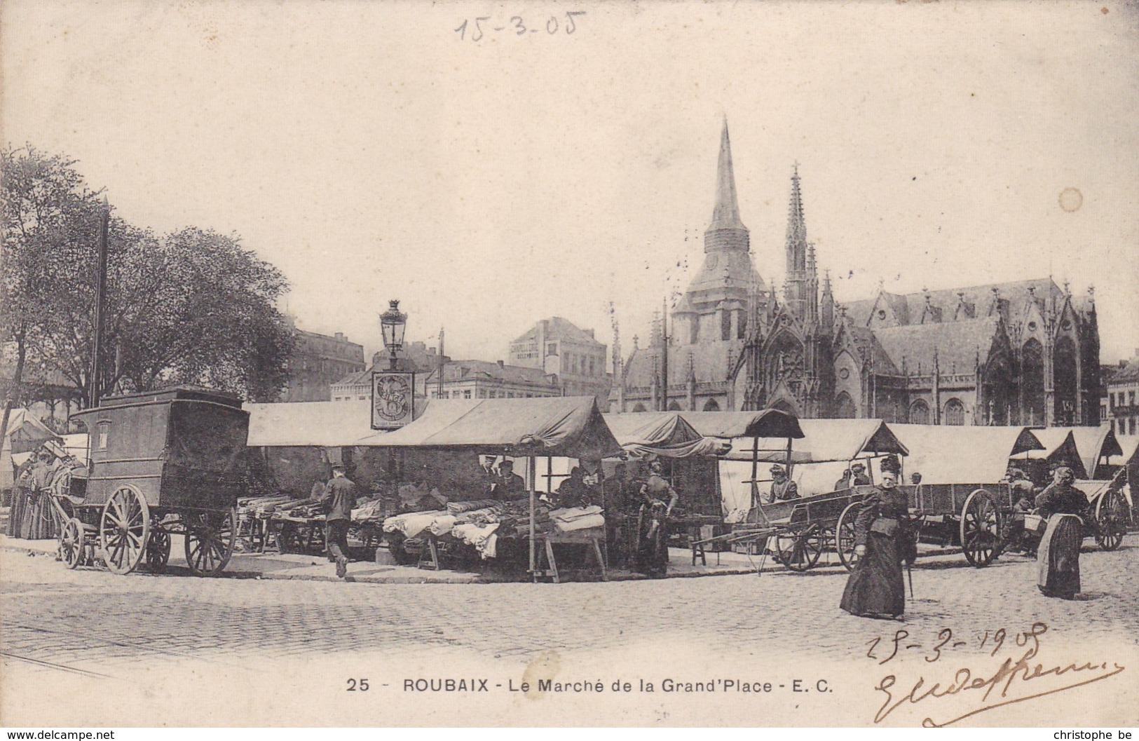 CPA, Roubaix, Le Marché De La Grand Place (pk47392) - Roubaix