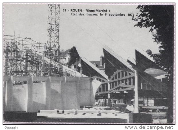 CPM - ROUEN - VIEUX MARCHE - CONSTRUCTION Des NOUVELLES HALLES ... - Edition C.Hamelin - Piazze Di Mercato