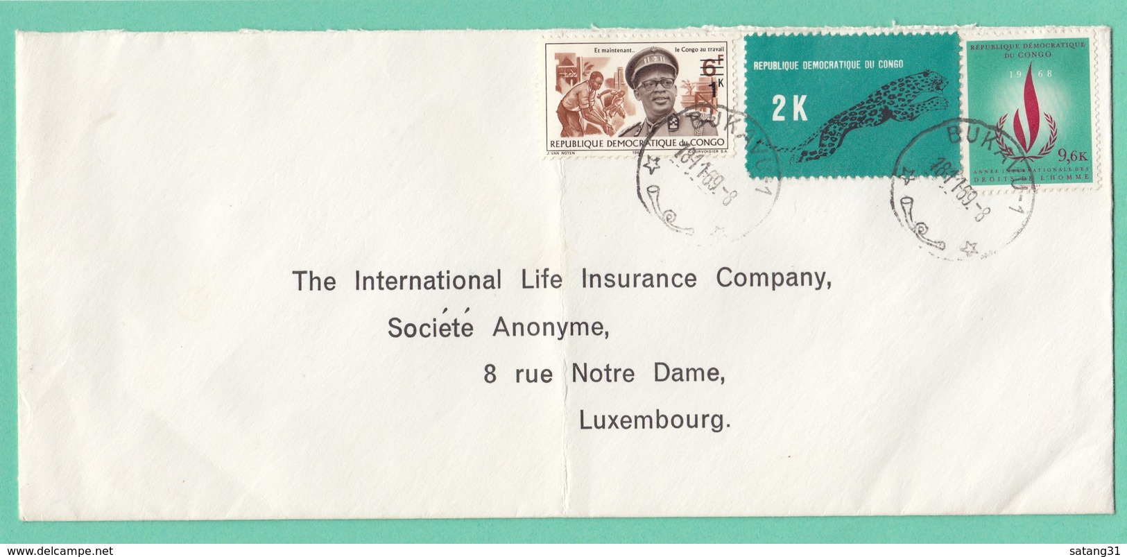 LETTRE DE BUKAVU POUR LUXEMBOURG. - Gebraucht